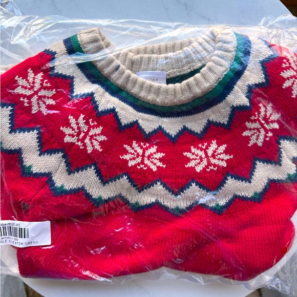 Hanna Andersson Faire Isle Sweater Dress. - Picture 2 of 3